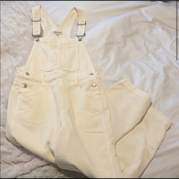 Madewell ivory corduroy overalls, size S - Picture 2 of 5